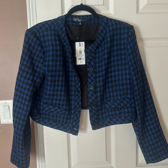Dynamite blue cropped Shauna Jacket - Picture 2 of 3